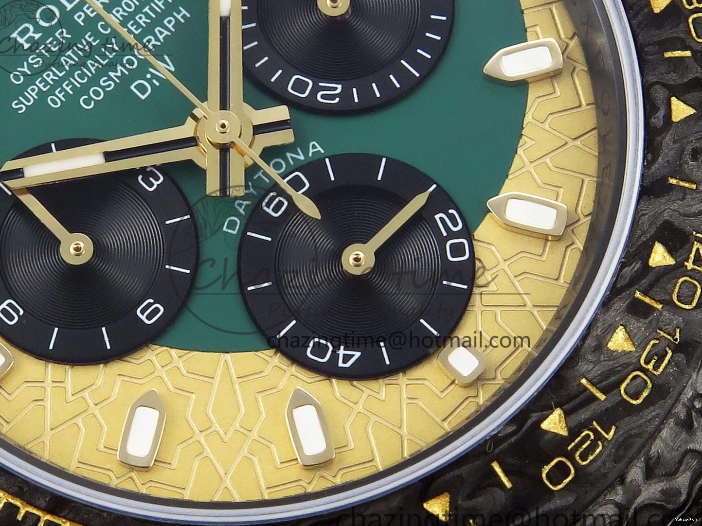 Nylon A7750 on YG DIW Dial Carbon Green Case Green Edition Daytona and Bezel Strap DIWF 0428